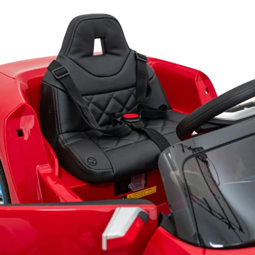 Czerwone auto na akumulator dla 6 latka BMW i4.webp