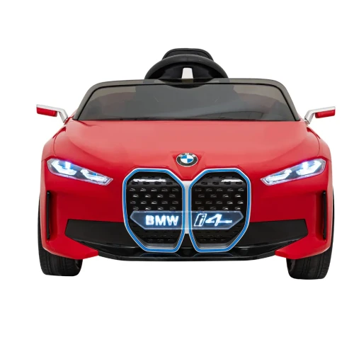 Czerwony samochodzik elektryczny dla dzieci BMW i4.webp
