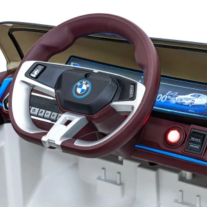Białe auto na akumulator dla 6 latka BMW i4.webp