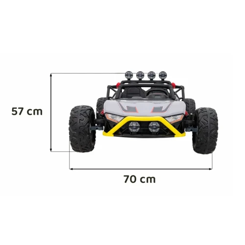 Szary samochod dzieciecy akumulator Buggy Racing 5.webp