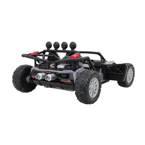 Szary samochód elektryczny dla dzieci z pilotem Buggy Racing 5.webp