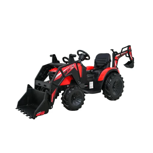 Czerwone autko akumulatorowe dla dzieci traktor Traktor Ładowarka Z Przyczepą 720-T.webp