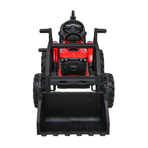 Czerwone auto na pilot dla dziecka Traktor Ładowarka Z Przyczepą 720-T.webp