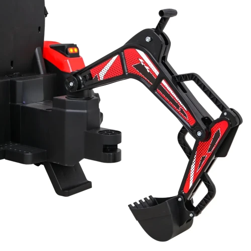 Czerwony amochód na baterie dla dzieci traktor Traktor Ładowarka Z Przyczepą 720-T.webp