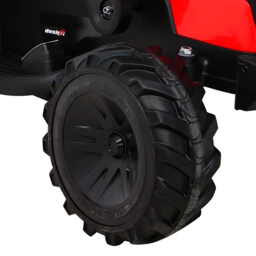 Czerwony samochodzik elektryczny dla dzieci Traktor Ładowarka Z Przyczepą 720-T.webp