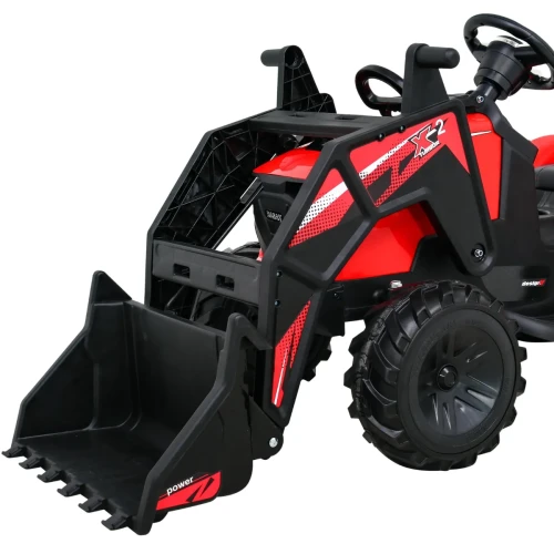 Czerwony samochód elektryczny dla dzieci z pilotem traktor Ładowarka Z Przyczepą 720-T.webp