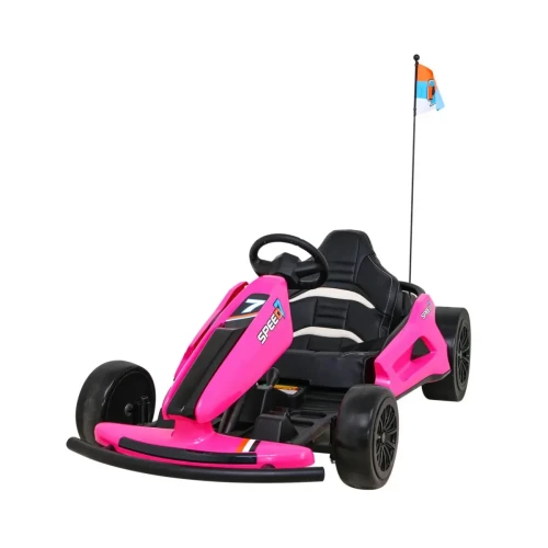 Różowy auto dla dziecka na akumulator Gokart Speed 7 Drift King.webp