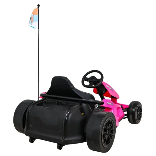 Różowy auto elektryczne dla dzieci Gokart Speed 7 Drift King.webp