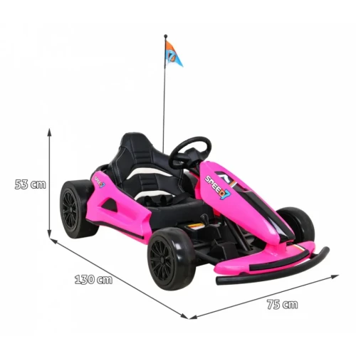 Różowy gokart dla dzieci Gokart Speed 7 Drift King.webp
