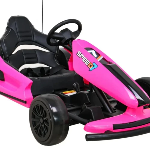 Różowy gokart na akumulator dla dzieci Gokart Speed 7 Drift King.webp
