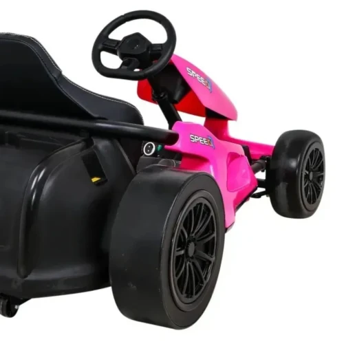 Różowy samochodzik dla dziecka na akumulator Gokart Speed 7 Drift King.webp
