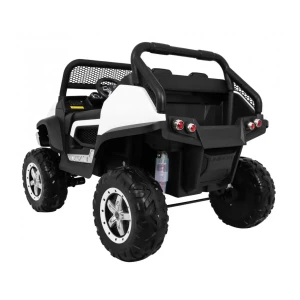 Białe auto akumulatorowe dla dziecka Mercedes BENZ UNIMOG.webp