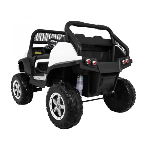 Białe auto akumulatorowe dla dziecka Mercedes BENZ UNIMOG.webp
