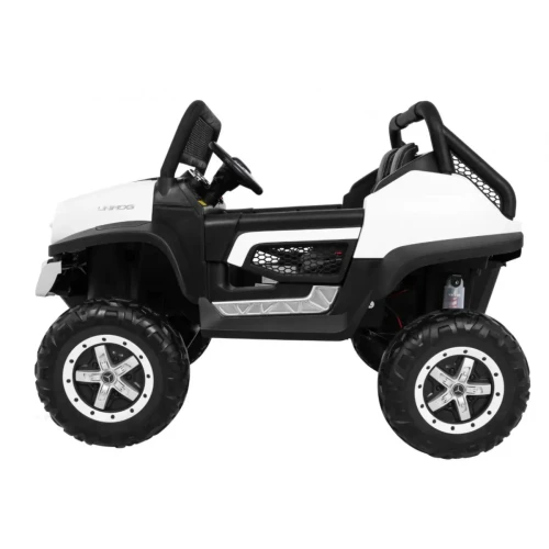 Białe auto dla dziecka na akumulator Mercedes BENZ UNIMOG.webp
