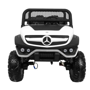 Białe auto elektryczne dla dzieci Mercedes BENZ UNIMOG.webp