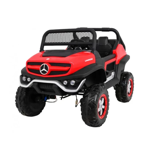 Czerwne auto akumulatorowe dla dzieci Mercedes BENZ UNIMOG.webp