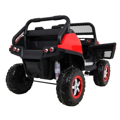 Czerwne auto akumulatorowe dla dziecka Mercedes BENZ UNIMOG.webp