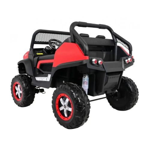 Czerwne auto dla dziecka na akumulator Mercedes BENZ UNIMOG.webp