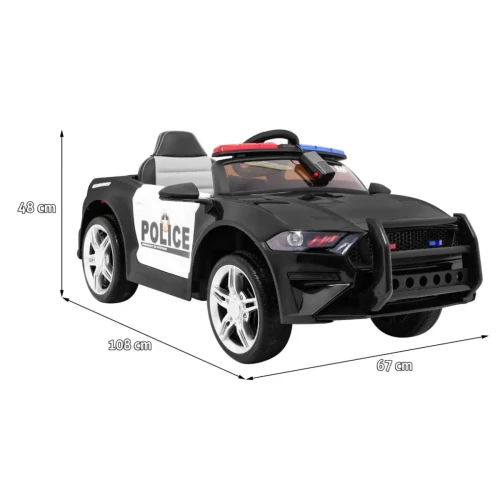 Czarne auto na akumulator dla 3 latka  GT Sport Police.webp