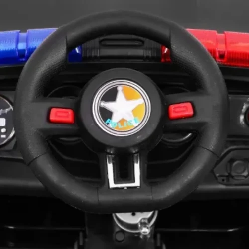 Czarne auto na akumulator dla 7 latka  GT Sport Police.webp