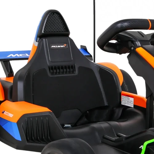 Pomaranczowy auto na akumulator dla 6 latka Gokart McLaren Drift.webp