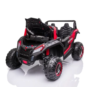 Autko na Akumulator - Buggy UTV Racing 4x4 kolor czerwony od przodu z otwartą maską.webp