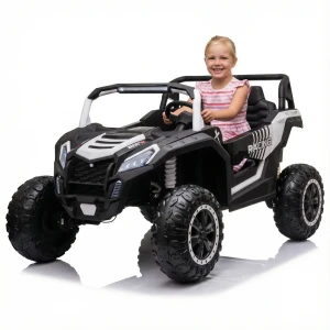 dziewczynka na dużym białym guadzie dla dzieci.webp