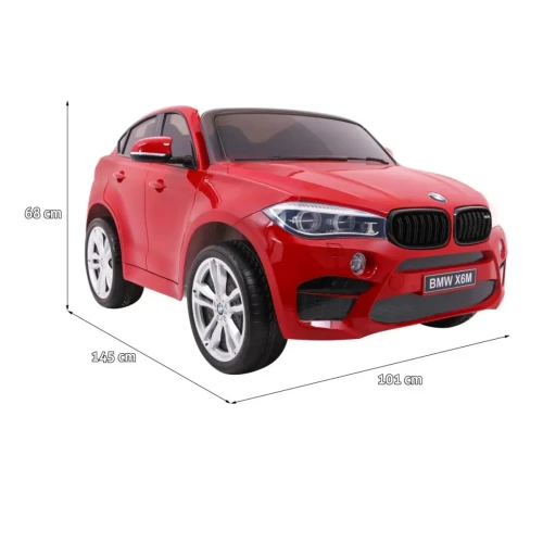 Czerwone auto na pilot dla dziecka SUV BMW X6M XXL dla 2 dzieci.webp