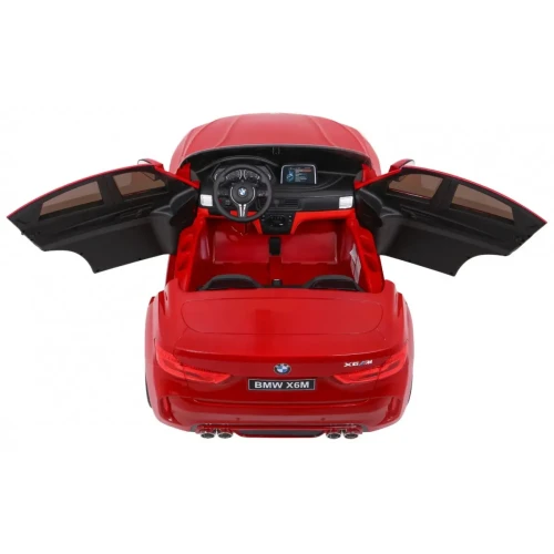 Czerwony samochodzik elektryczny dla  dzieci SUV BMW X6M XXL dla 2 dzieci.webp