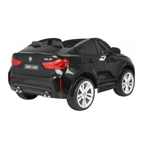 Czarne auto elektryczne dla dzieci SUV BMW X6M XXL dla 2 dzieci.webp