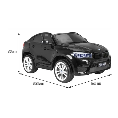 Czarne auto na pilot dla dziecka SUV BMW X6M XXL dla 2 dzieci.webp