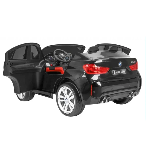 Czarny elektryczny samochód dla dzieci SUV BMW X6M XXL dla 2 dzieci.webp