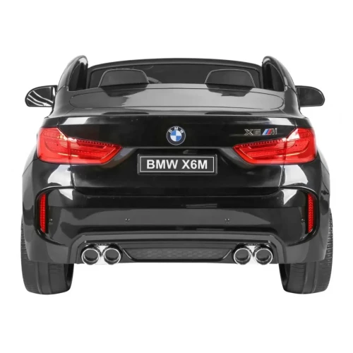 Czarny samochód akumulatorowy dla dzieci SUV BMW X6M XXL dla 2 dzieci.webp