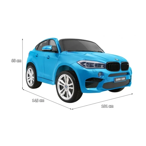 Niebieskie auto na pilot dla dziecka SUV BMW X6M XXL dla 2 dzieci.webp