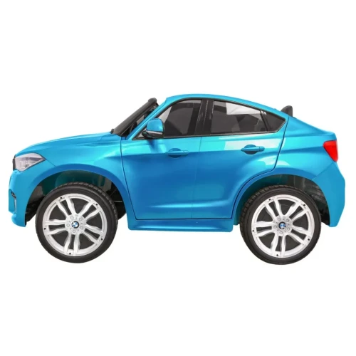 Niebieskie elektryczne auto dla dziecka SUV BMW X6M XXL dla 2 dzieci.webp
