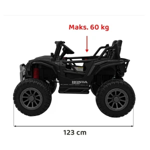 Czarny samochód elektryczny dla dzieci Buggy dla Dzieci - HONDA Talon 4x4.webp