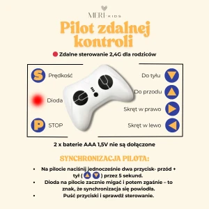 Buggy dla Dzieci - HONDA Talon 4x4 różowy infografika pilot.webp