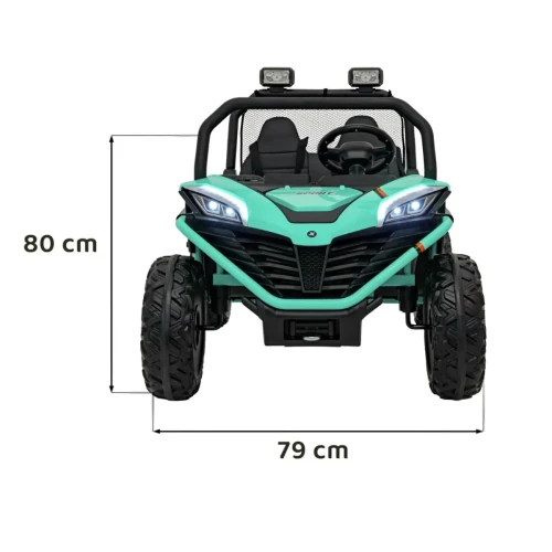Zielone auto na akumulator dla 7 latka Buggy na Akumulator - FASTER.webp