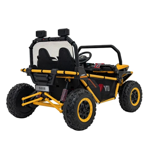 Żółtyauto elektryczne dla dzieci Buggy na Akumulator - FASTER.webp