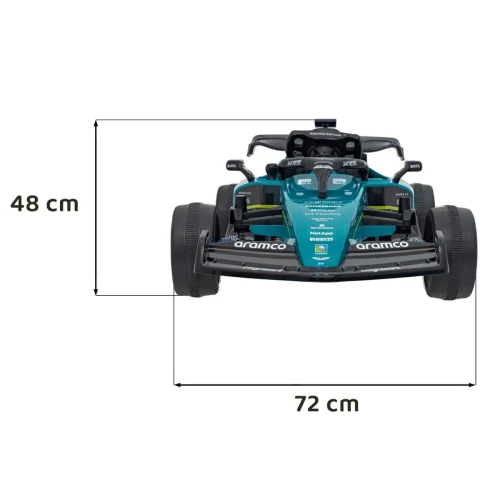 Zielony samochód elektryczny dla dzieci Formuła 1 Aston Martin Cognizant Aramco.webp