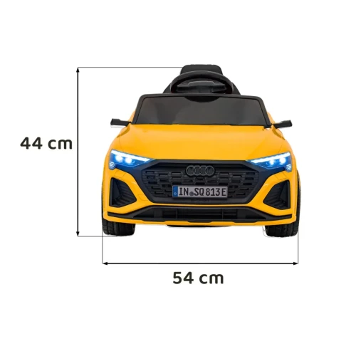 Żółty samochodzik dla dziecka na akumulator Audi SQ8.webp
