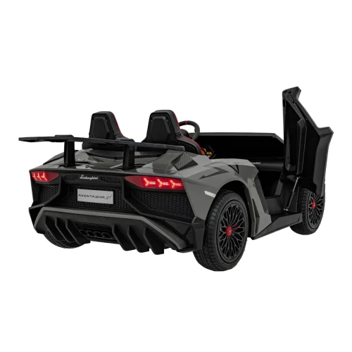 Szare auto elektryczne dla dzieci Lamborghini Aventador SV.webp