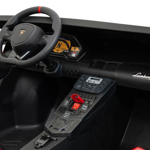 Szary samochodzik dla dziecka na akumulator  Lamborghini Aventador SV.webp