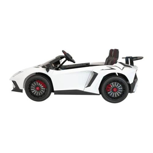 Białe auto na akumulator dla 5 latka  Lamborghini Aventador SV.webp
