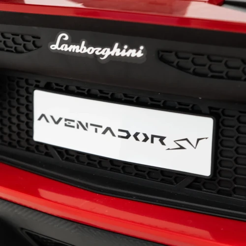 Czerwony samochodzik dla dziecka na akumulator  Lamborghini Aventador SV.webp
