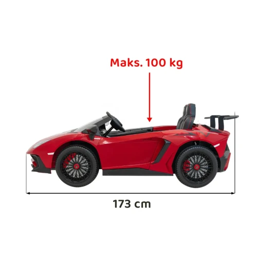 Czerwony samochód elektryczny dla dzieci Lamborghini Aventador SV.webp