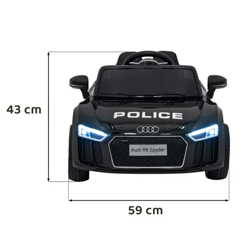 Policyjny samochód na akumulator jednoosobowy Audi R8.webp