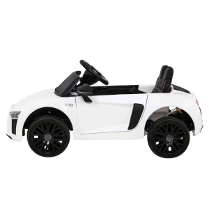 Białe auto na akumulator dla 5 latka Audi R8.webp