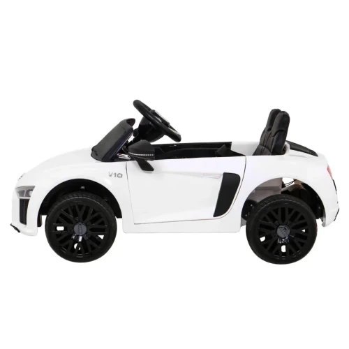 Białe auto na akumulator dla 5 latka Audi R8.webp