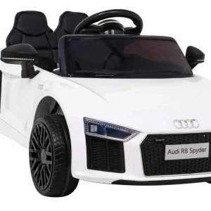 Biały samochód elektryczny dla dzieci Audi R8.webp